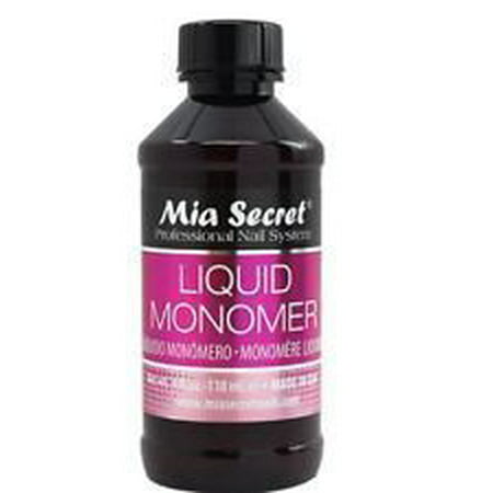 *** Mia Secret 4 oz Liquid Monomer Professional Acrylic Nail System MADE IN USA + Free Temporary Body (Best Acrylic Nail Monomer)