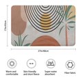 thumbnail image 3 of Orange Boho Geometric and Plant Pattern (2) Bathroom Rugs Mat,Non Slip Microfiber Bathroom Rug,Rubber Backing,Soft Bathroom Mats for Bathroom Floor,Tub and Shower,17x27in(43x68cm), 3 of 5