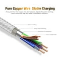 thumbnail image 5 of CBUS 6ft USB to USB C Cable Fast Charging Cord Type-C for Samsung Galaxy S25/S24/Plus/Ultra/FE, A35/A16/A15/A14 5G, Flip, Moto G Power/Play/Stylus, TCL 50/40/XE/LE Heavy-Duty Braided (Silver), 5 of 8
