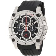 Men's Precisionist 98B172 Black Polyurethane Quartz Watch