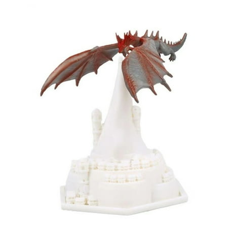 

3D Printed Dragon Lamp with Chargable Castle Night Light Creative Desktop Ornament for Home Living Room Bedroom(Fiery Dragon)