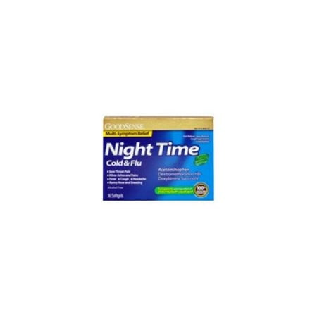 GoodSense® Nitetime Cold & Flu Liq Gels 16ct Case Pack 6