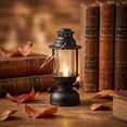 thumbnail image 4 of Mini Vintage LED Lantern Ornaments, Retro Small Oil Lamp Hanging Night Light for Halloween Christmas Table Decor, 4 of 7