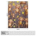 thumbnail image 4 of ONETECH Monkey Blanket Monkey Gifts for Girls Boys Kids Woman Monkey Lover Throw Blankets Soft Blanket Warm Flannel Plush Blankets for Bed Sofa Couch, 4 of 6
