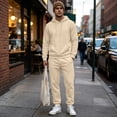 thumbnail image 7 of 2 Piece Tracksuit for Men Hoodie Drawstring Jogger Lounge Set, 7 of 7