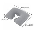 thumbnail image 3 of Unique Bargains 1 Set Inflatable Travel Pillow with Eye Mask Earplugs Comfortable Travel Neck Pillow Gray, 3 of 5