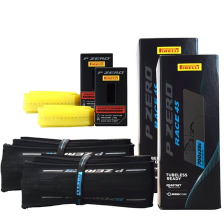 Pirelli P ZERO Race 4S 28-622 Road Bicycle Tire (700x28)   SmarTUBE EVO 25/28-622 Presta 60mm - 2 Pack