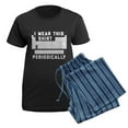 thumbnail image 5 of CafePress - I Wear This Shirt Periodical Women's Dark Pajamas - Women's Short Sleeve Print T-Shirt and Pants Dark Cotton Pajama Set, 5 of 7