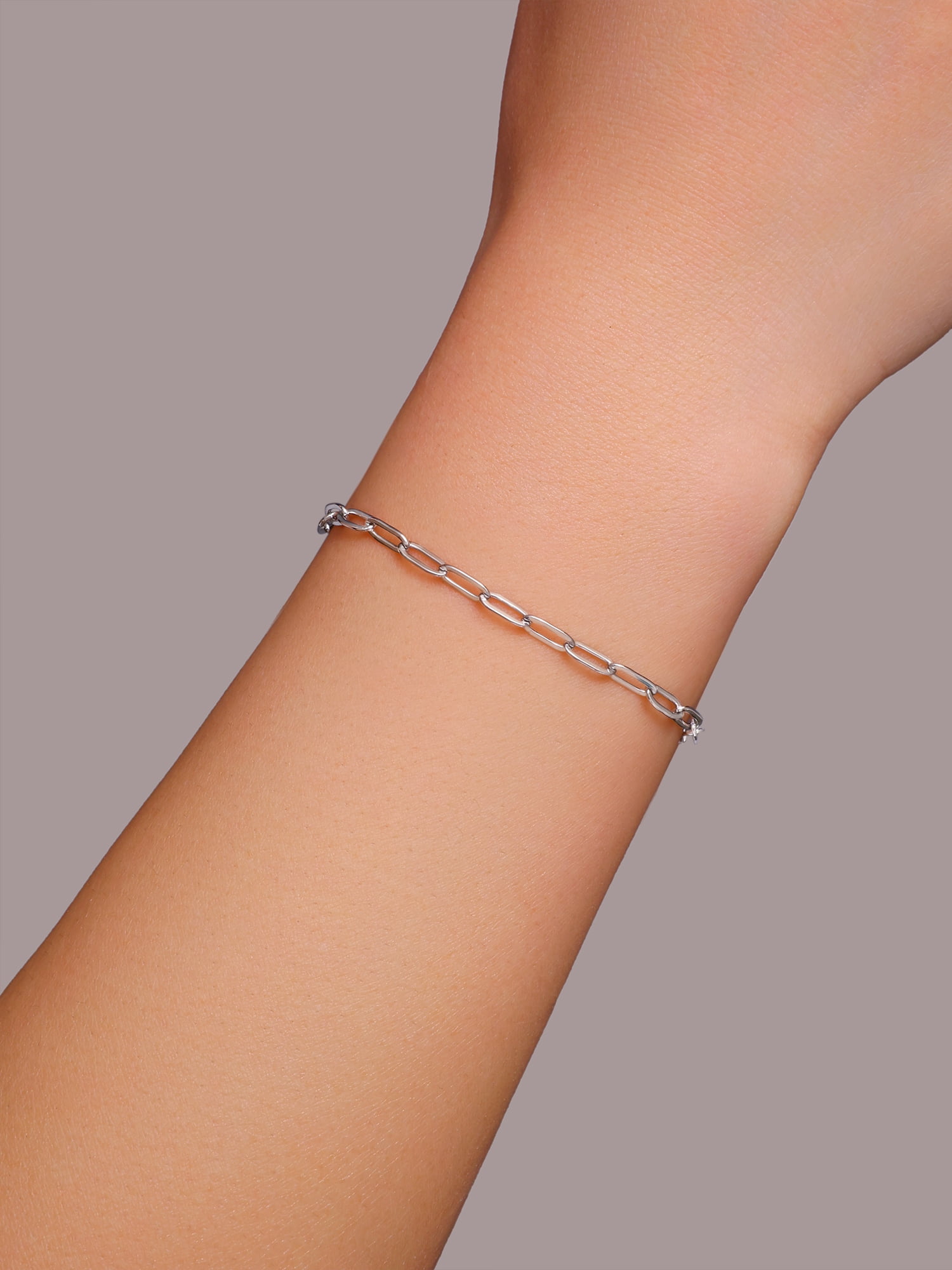 Brilliance Fine Jewelry Paperclip Bracelet for Charms in Sterling Silver