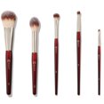 thumbnail image 1 of BK BEAUTY - COLECCIÓN DE CEPILLOS DE PRECISIÓN (5PC) - Juego de pinceles de maquillaje profesional para polvos de contorno de rubor bronceador y maquillaje de ojos | Brochas faciales premium para una, 1 of 3