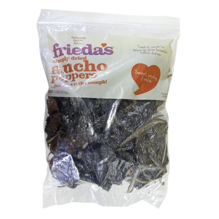 Frieda's Dried Ancho Mulato Peppers, 1 lb Bag