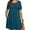 C1-Indigo Blue, variant on Women's Plus Summer Dresses Short Sleeves Casual Midi Dress with Pockets 3X Black