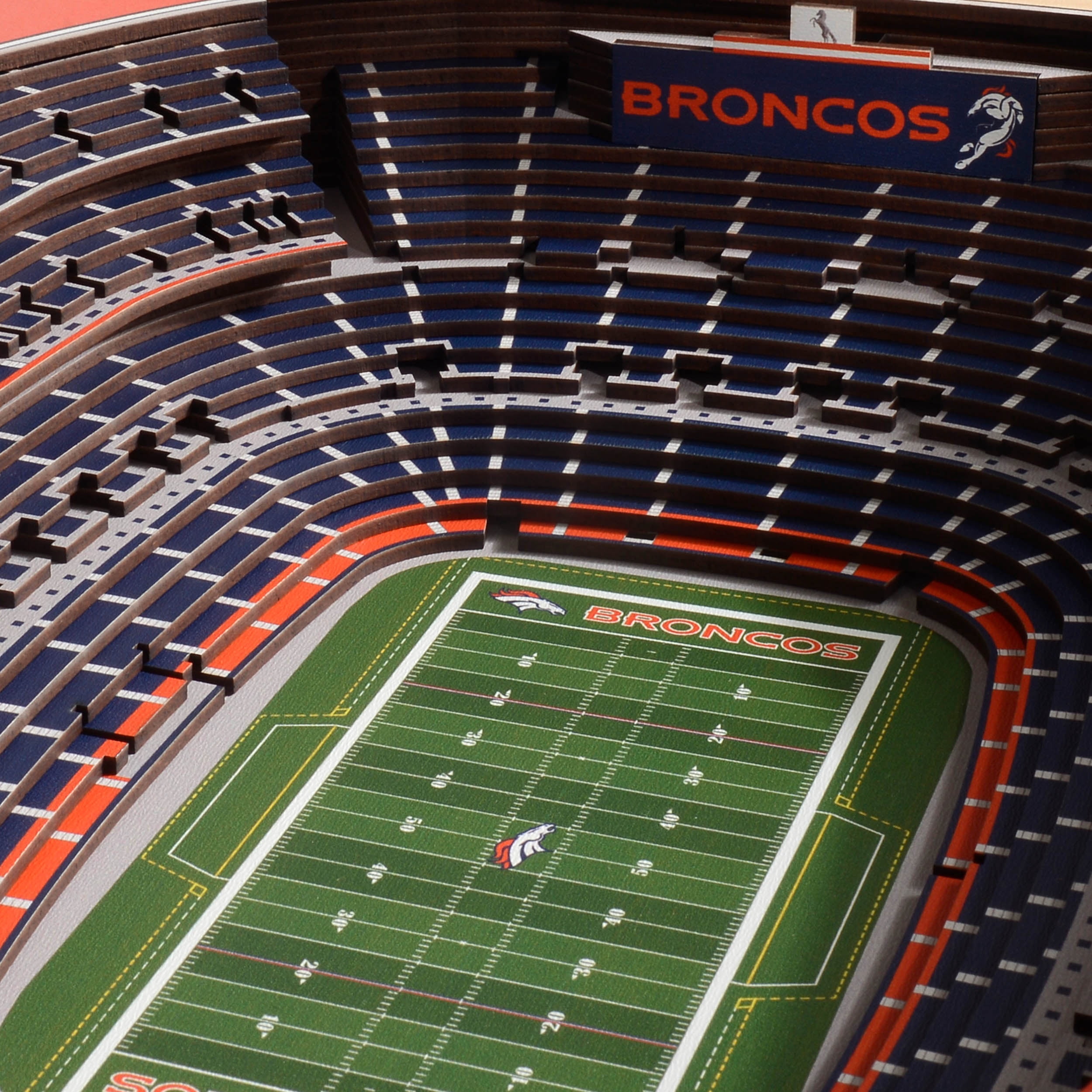 YouTheFan NFL Denver Broncos 25-layer Stadiumview Wall Art