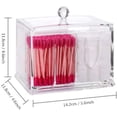 thumbnail image 5 of Caja de algodón de acrílico transparente para almacenamiento de maquillaje para hisopos de algodón y algodón, 5 of 5
