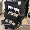 thumbnail image 5 of Joaxswe 3 Pcs Coffee Table Set with Storage, 31.5" Farmhouse Square Wood Coffee Tables for Living Room, 2 Side Table with Power Outlets, Black, 5 of 10