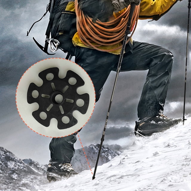 LJNYFDC Walking Poles Cover Guards Non Slip Rubber Walking Cover Guards Thickened Snowflake Design for Hiking Protects Against Mud and Provides Enhanced Stability