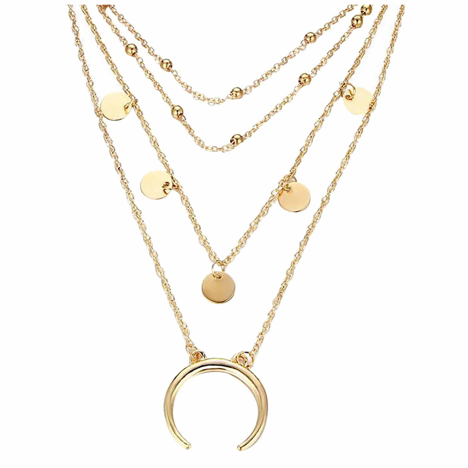 10 pieces moon pendant gold