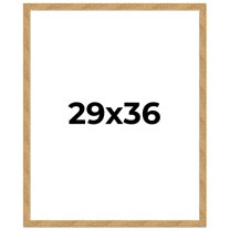 29x36 Frame Beige Real Wood Picture Frame Width 1.25 inches | Interior Frame Depth 0.5 inches |