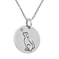 thumbnail image 5 of Love My Pet Dog Round Tag Sterling Silver Pendant Necklace for Female Teens, 5 of 6