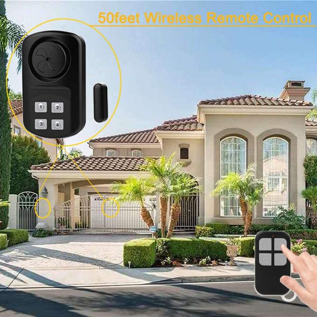 Alarme de Porte de Piscine avec Télécommande Sans Fil Résistant aux Intempéries Alarme de Capteur Extérieur pour Piscine Creusée, Clôture, Maison, Sécurité des Enfants_cadeau Spécial