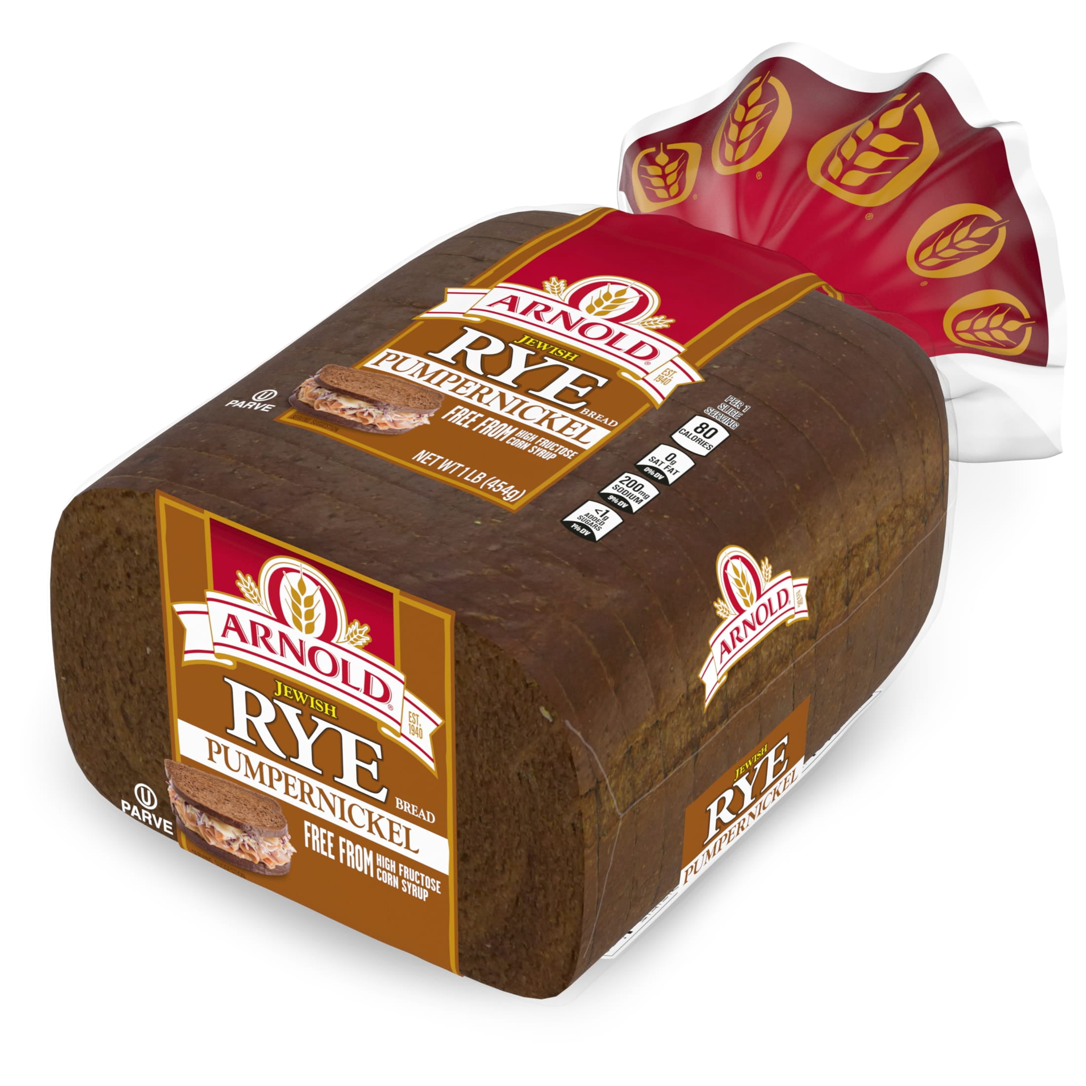 Arnold Pumpernickel Jewish Rye Bread, 16 oz