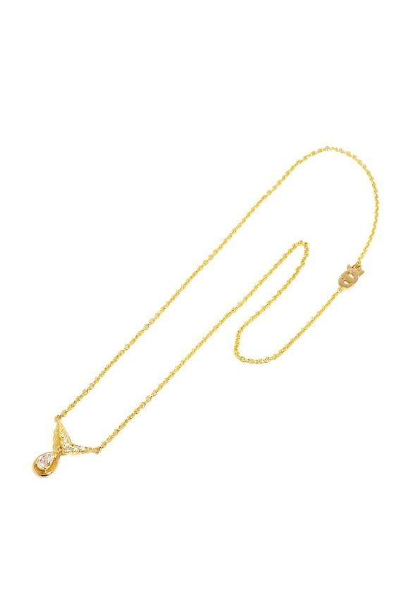 Pre-Owned Christian Dior Diamond Necklace, 0.33 ct (0.09 ct), 40cm, 18K Yellow Gold (750)
