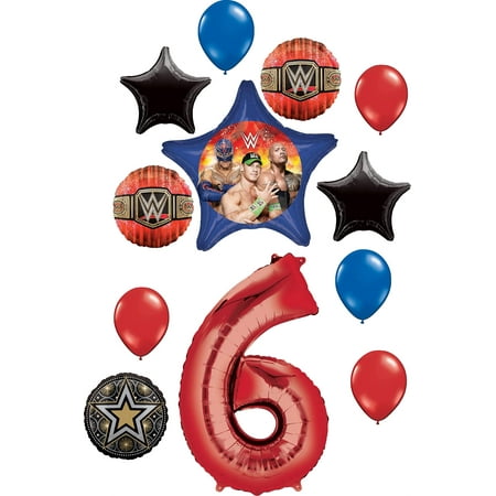 Wwe Party Supplies 6th Birthday Balloon Bouquet Decorations