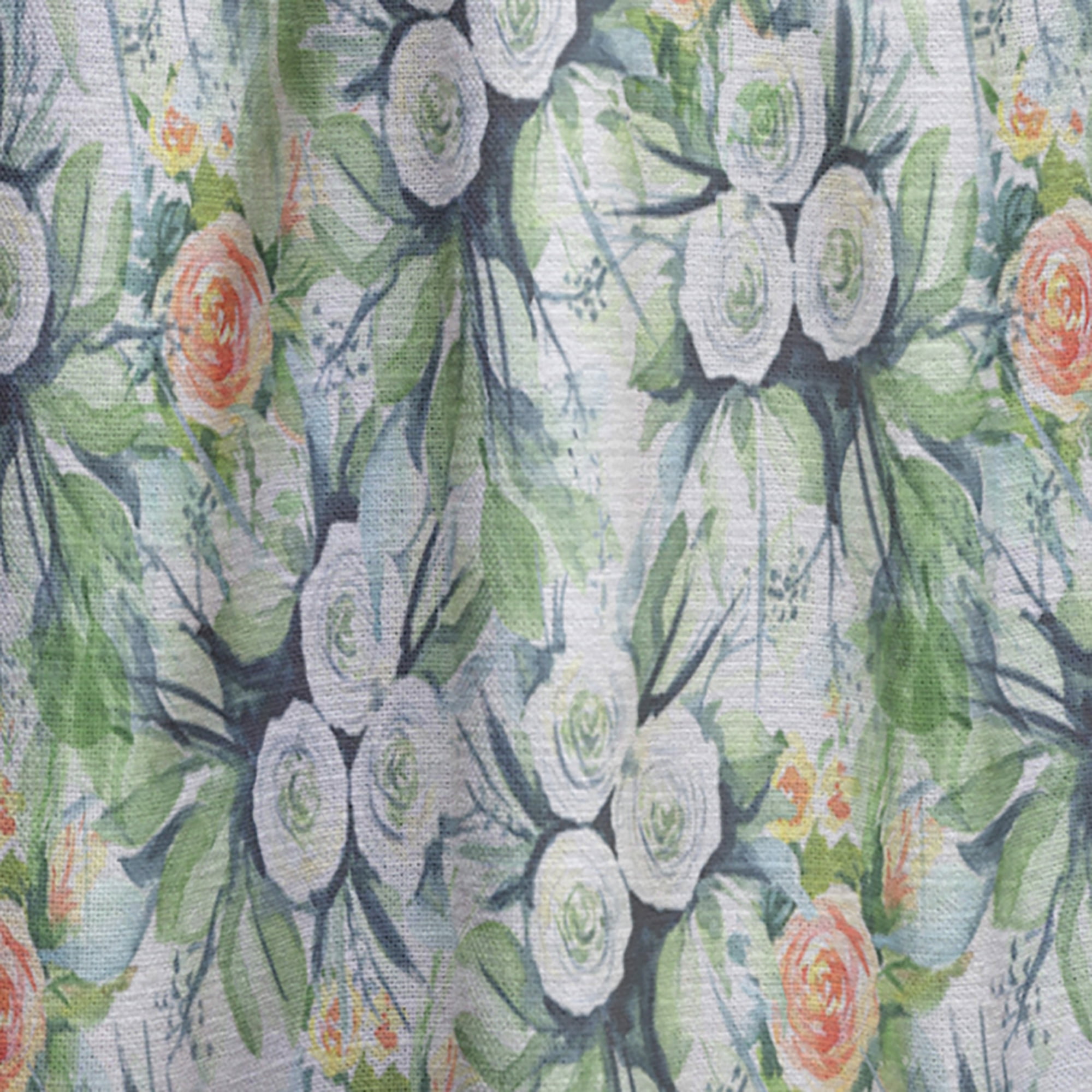 Designart 'Flowers With Green Leaves XI' Floral Curtain Panel