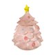thumbnail image 1 of Tarro de dulces navideño con forma de árbol de Navidad, tarro de galletas, lata de dulces navideña de dibujos animados con tapa decorativa Rosa, 1 of 9