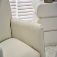 thumbnail image 6 of Rocking Chair Nursery, Nursery Rocking Chairs with Adjustable Footrest and Side Pocket, Comfy Rocking Chairs in Teddy Fabric, Reading Arm Glider Chair for Living Room, Bedroom, Offices, Beige, 6 of 9