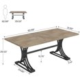 thumbnail image 2 of 63" Large Office Desk, Modern Executive Desks with Stylish Legs, Wood Computer Desk, Business Furniture Work Desk for Home Office ( and Black), 2 of 14