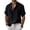 56#Black, variant on Men's Cotton Linen Henley Shirt 2026 Short Sleeve Button Down Shirts Solid Casual Summer Beach T-Shirts Black L