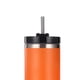 thumbnail image 3 of Vaso de acero inoxidable con aislamiento al vacío y pajita, pulido y brillante, mantiene el calor y el frío. Taza aislante al vacío para coche, color naranja, 20 oz., 3 of 5