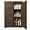 Dark Brown, variant on Small Pantry Cabinet with Door and Shelves, 33'' Kitchen Pantry Cabinet Freestanding Wooden Bathroom Storage Cabinet with 4 Drawers for Kitchen and Dining Room, Black