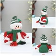thumbnail image 4 of Knitted Fabric Snowman Penguin Sitting Doll - Vintage Christmas Small Ornament, Cozy Tabletop Decor, Handmade Holiday Plush Figurine Gift, 4 of 4