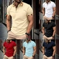 thumbnail image 2 of Men’s Classic Shirt Casual Short Sleeve Plaid Splice T Shirts Regular Fit Business& Shirts, 2 of 9