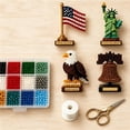 thumbnail image 5 of Tarmeek Patriotic Beaded Ornament Kit Independence Day 4th of July DIY Kit Cute Mini Ornament Red White Blue Multicolor Plastic Beads with Storage Case, 5 of 7