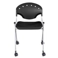 thumbnail image 5 of Romig Rico Mobile Armless Stack Chair – Black Classroom & Training Room Chair with Rolling Casters, Ventilated Ergonomic Back, Durable Plastic Seat & Space-Saving Design (11 Pack), 5 of 7