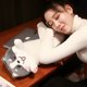 thumbnail image 5 of Peluche gigante de dinosaurio, gato, conejo, husky, pan, de 50 a 150 cm, suave y largo, para dormir, regalo para niñas y niños, 5 of 5