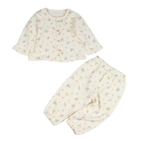 

Fouhkni Baby Girl Clothes Cute Print Long Sleeve Button down Shirts Pants Sets Toddler Fall Outfits