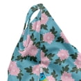 thumbnail image 5 of Blue and Pink Lounger Chair Bag, Digitally Generated Pattern of Soft Chrysanthemums, High Capacity Storage with Handle Container, Lounger Size, Deep Sky Blue Rose, by Ambesonne, 5 of 5