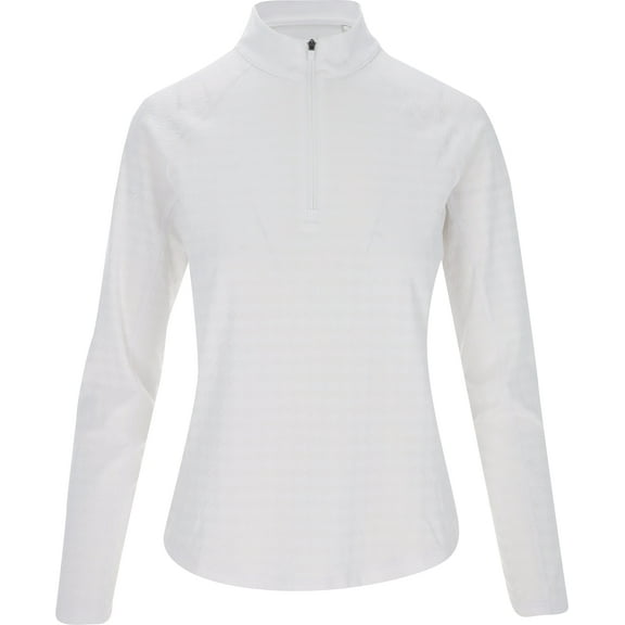 Puma Houndstooth 1/4 Zip White Glow Outerwear Women XL