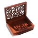 thumbnail image 1 of Caja de música de madera con manivela fácil de usar para San Valentín, Navidad y aniversario. Marrón, 1 of 9