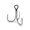 Silver, variant on High Carbon Steel Trebles Hook with Blood Grooves Lures Fishing Tackle Fish Hook for Lake, River