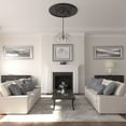 thumbnail image 5 of 54 1/4"OD x 2 7/8"P Milton Ceiling Medallion (Fits Canopies up to 10 1/2"), Hand-Painted Jet Black, 5 of 6