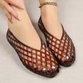 thumbnail image 2 of YLYL Women Jelly Ballet Flat Shoes Pointed Toe Slip on Hollow out Comfortable Casual Summer Beach Shoes, 2 of 7