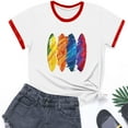 thumbnail image 3 of Spazoro Toddler Girls T-shirts, Crewneck Summer Casual Graphic Short Sleeve Tops Tee Red Size 4 T, 3 of 8