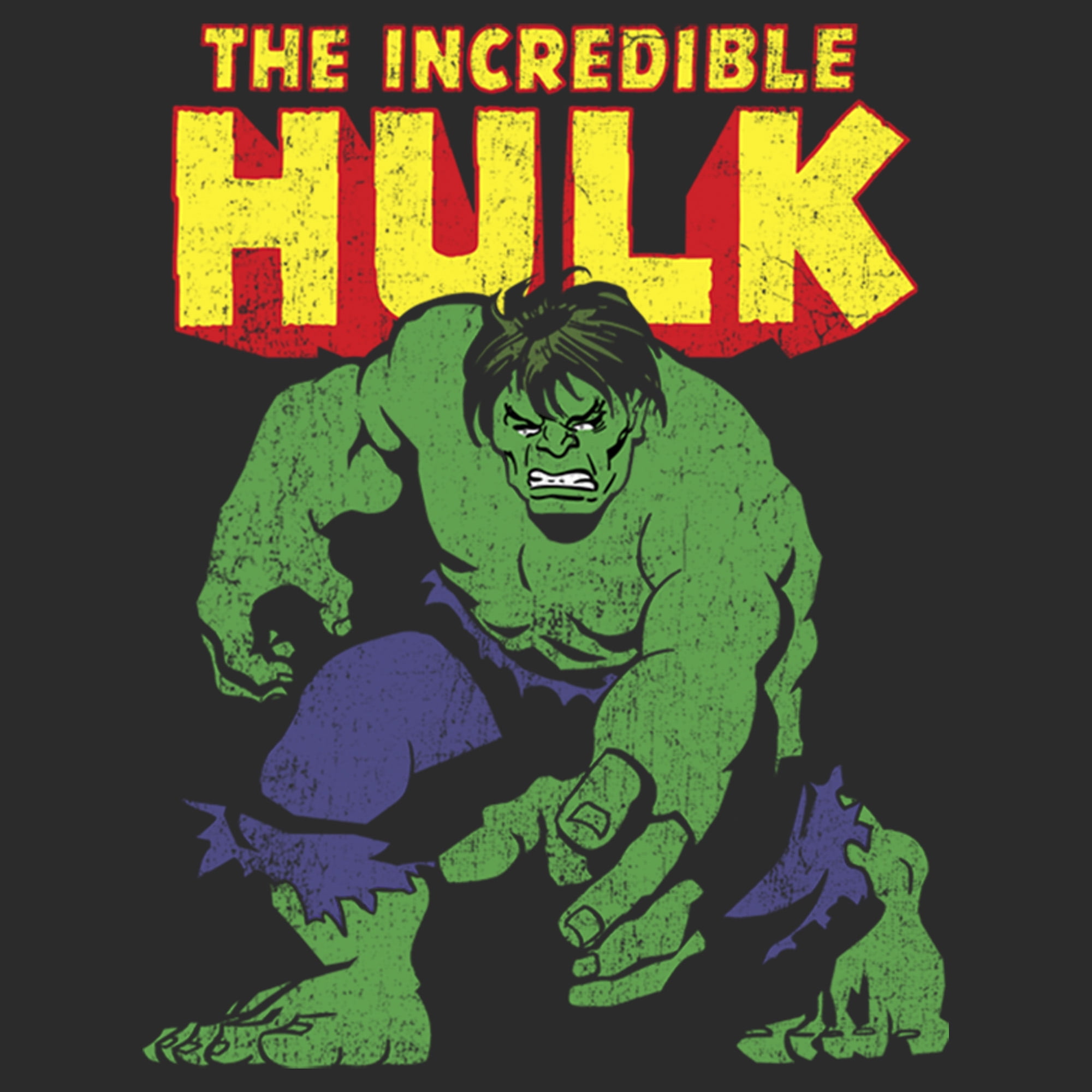 Men s Marvel Incredible Hulk T Shirt Black Medium Walmart