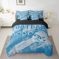 thumbnail image 2 of Manfei Gray Helemt 7pcs Bedding Comforter Set,Football Sport Queen Bedding Sets,Boys Ball Game Queen Sheet Sets For Boys Kids,Ultra Soft Home Decor Reversible, 2 of 8