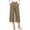 Khaki, variant on YuXingFu Womens High Waist Wide Leg Pleated Capri Pants - Side Pockets Work Summer Spring Beige S
